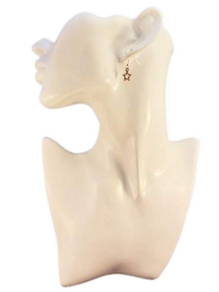 Stern kupferfarbene Ohrringe Vintage Optik Star